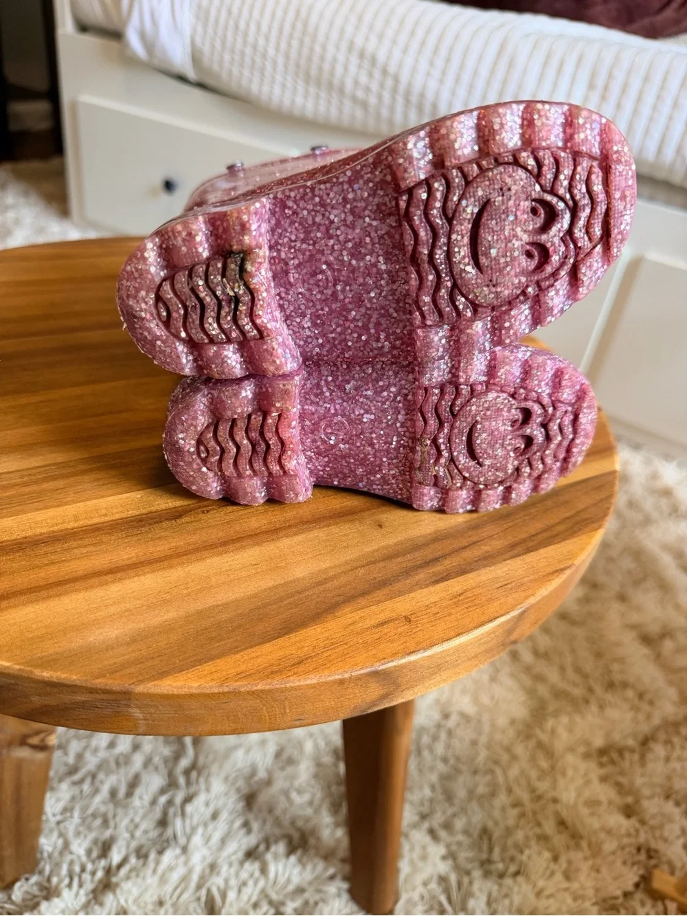 Western chief toddler size 7 light up.  Pink Glitter - Sparkle rain boots